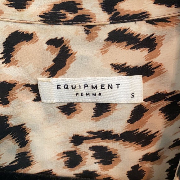 Leopard Print Silk equipment blouse - Picture 2 of 5